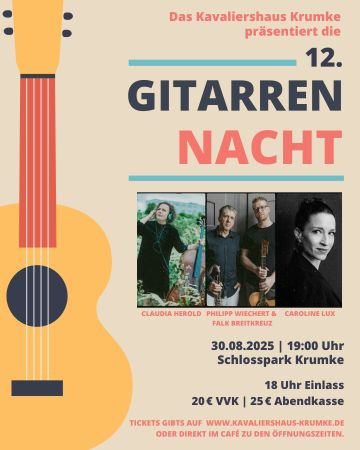 Tickets für 12. Gitarrennacht im Schlosspark Krumke am 30.08.2025 - Karten kaufen